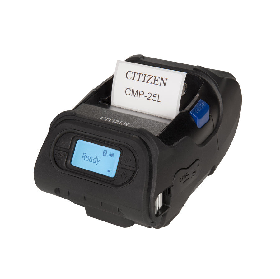 Citizen CMP-25 – Mobiler Thermodrucker, 48 mm, 127 mm/s, USB/WLAN/RS-232