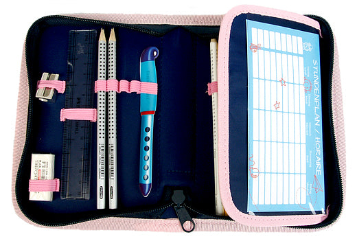 Funki Flexy-Bag Schuletui mit 2 Klappen, gefüllt, 24-teilig – Unicorn – Kunststoff – 23,0 × 14,0 × 4,0 cm