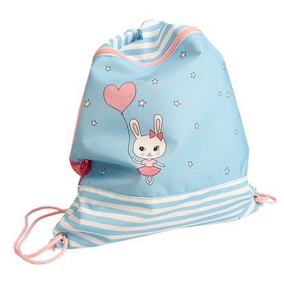 Funki Sportbeutel – 12 l, Motiv Sweet Bunny, wasserabweisend, 36 × 42 cm