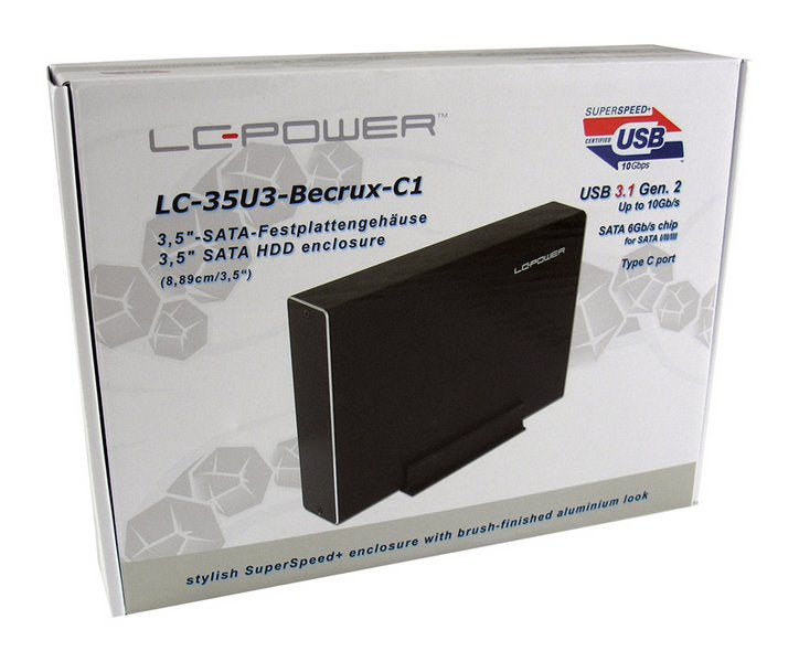 LC-Power LC-35U3-Becrux-C1 – 1-Bay HDD-Gehäuse – für 3,5" HDD, SATA