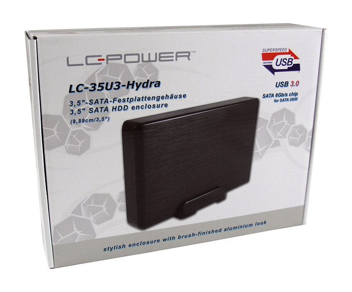 LC-Power LC-35U3-HYDRA – 1-Bay Desktop HDD-Gehäuse – für 3,5" HDD, SATA, USB 3.0