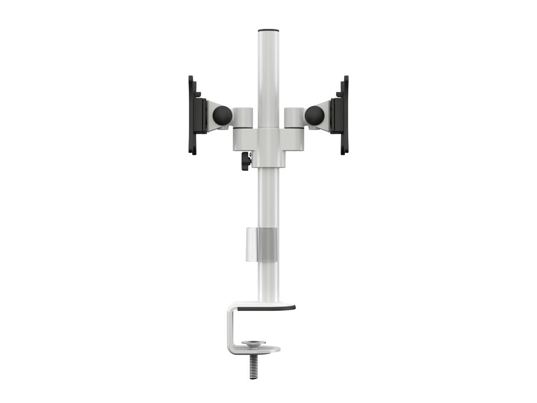 Multibrackets Monhalt Office 5198 – Monitorhalterung, Dual, bis 30", VESA 100 × 100 mm, 8 kg, drehbar, weiss
