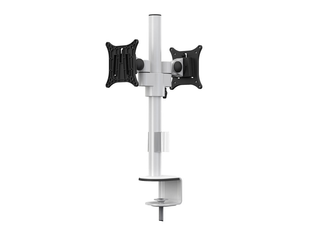 Multibrackets Monhalt Office 5198 – Monitorhalterung, Dual, bis 30", VESA 100 × 100 mm, 8 kg, drehbar, weiss