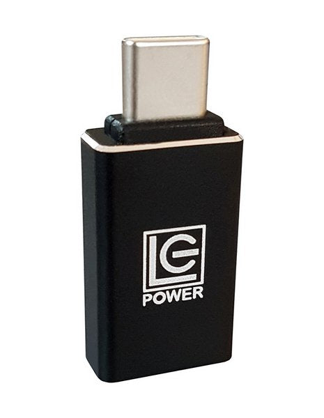 LC-Power USB-Adapter USB-C auf USB-A – USB 3.2 Gen 2 (10 Gbit/s) – Aluminiumgehäuse – Schwarz