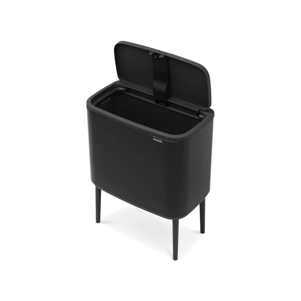 Brabantia Bo Touch Bin Papierkorb – 36 l – Kunststoff, Schwarz – B × H × T 540 × 680 × 315 mm