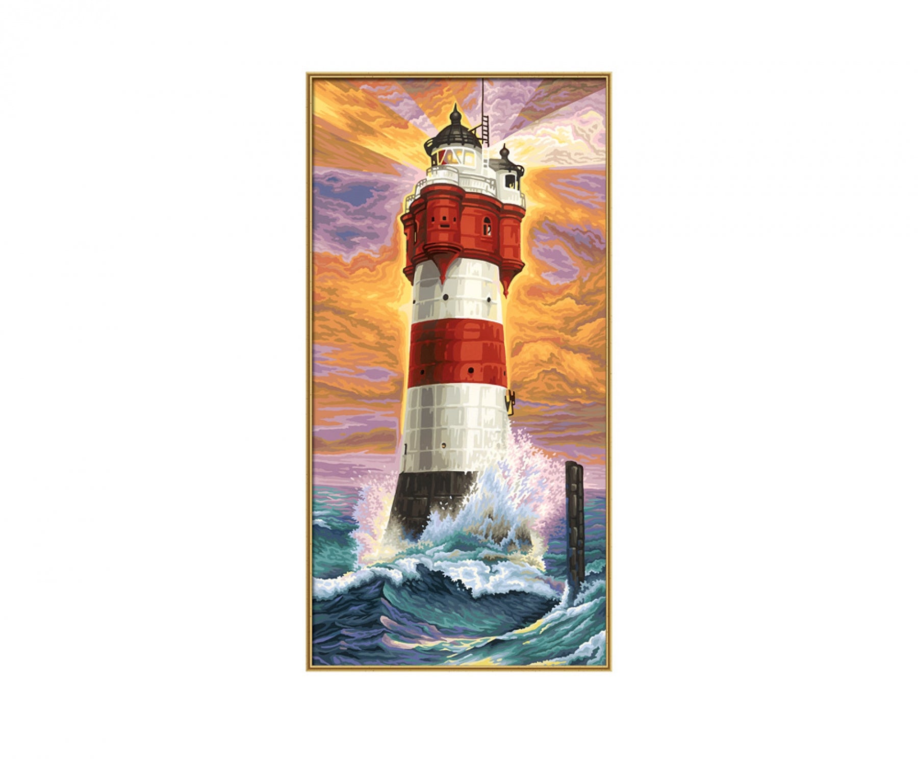 Schipper Malen-nach-Zahlen-Set – Leuchtturm Roter Sand – 40 × 80 cm – ab 8 Jahren