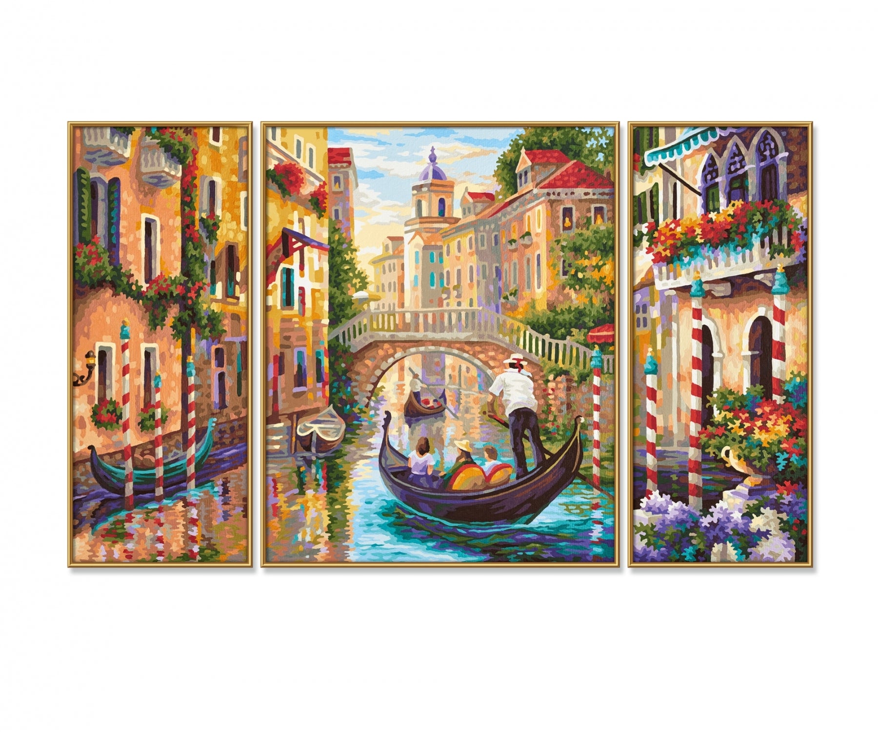 Schipper Malen-nach-Zahlen-Set Venedig – 3-teilig (Mittel 40 × 50 cm, Seiten 20 × 50 cm) – ab 8 Jahren