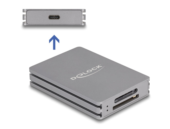 DeLOCK Kartenleser – CFexpress Typ A, SD/SDHC/SDXC (UHS-II) – USB-C 3.2 Gen 2 – 10 Gbit/s