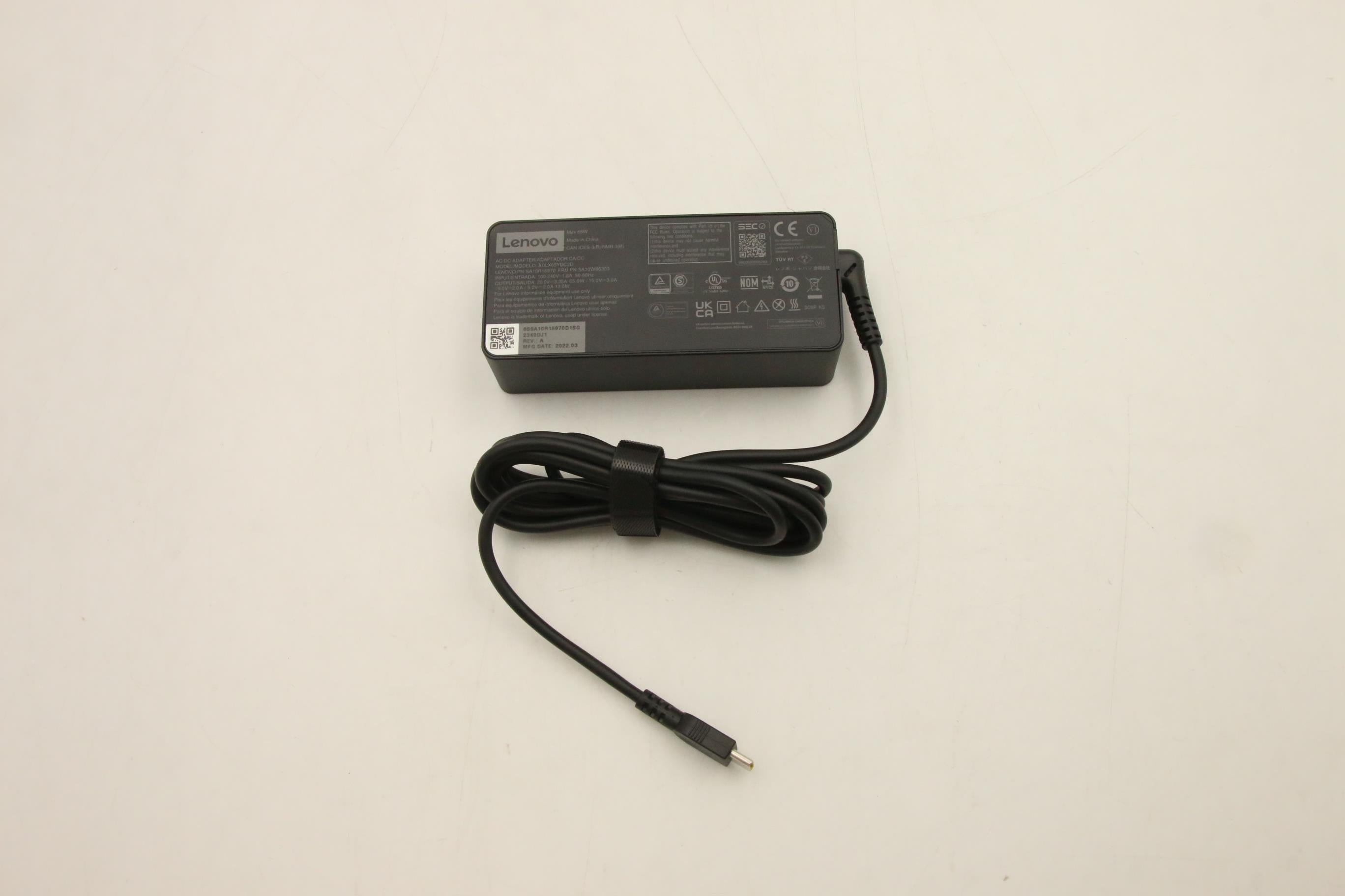 Lenovo 5A10W86303 Netzteil 65 W – für Lenovo-Laptops, schwarz