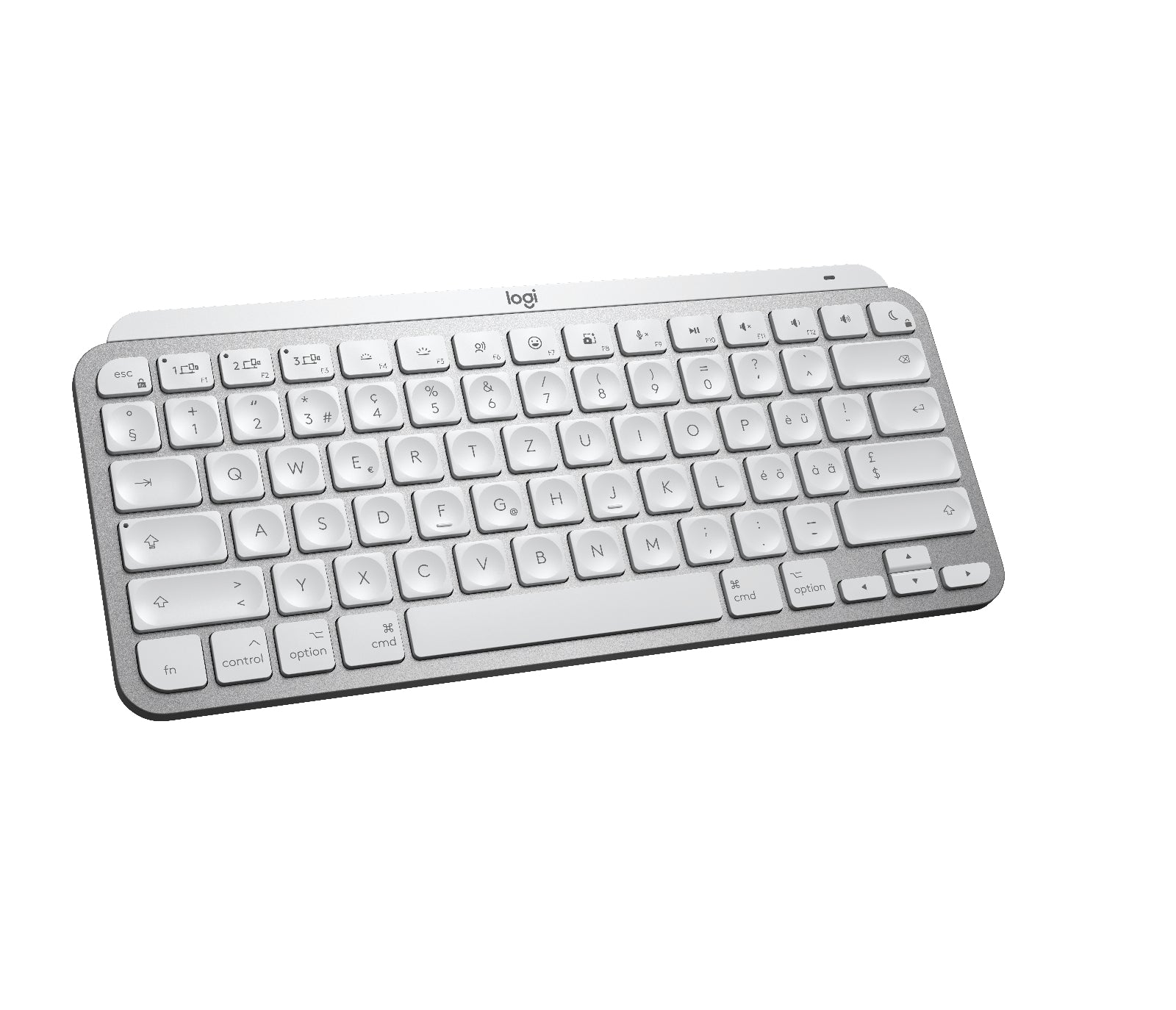 Logitech MX Keys Mini – Tastatur, kabellos (Bluetooth), CH-Layout (DE-CH), 60%, Scherenmechanik – für macOS