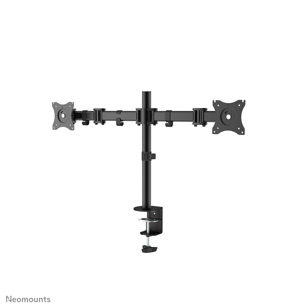 Neomounts NM-D135DBLACK – Monitorarm, Dual, Tischklemme – bis 27", VESA 75 × 75/100 × 100 mm, 8 kg
