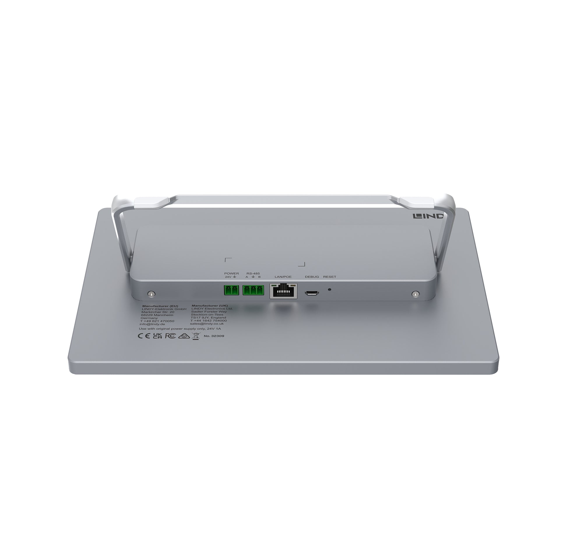 Lindy Control Touchpad 32309 – Touch-Panel-PC 10,0" – 1280 × 800, PCAP, Android 11, RJ-45