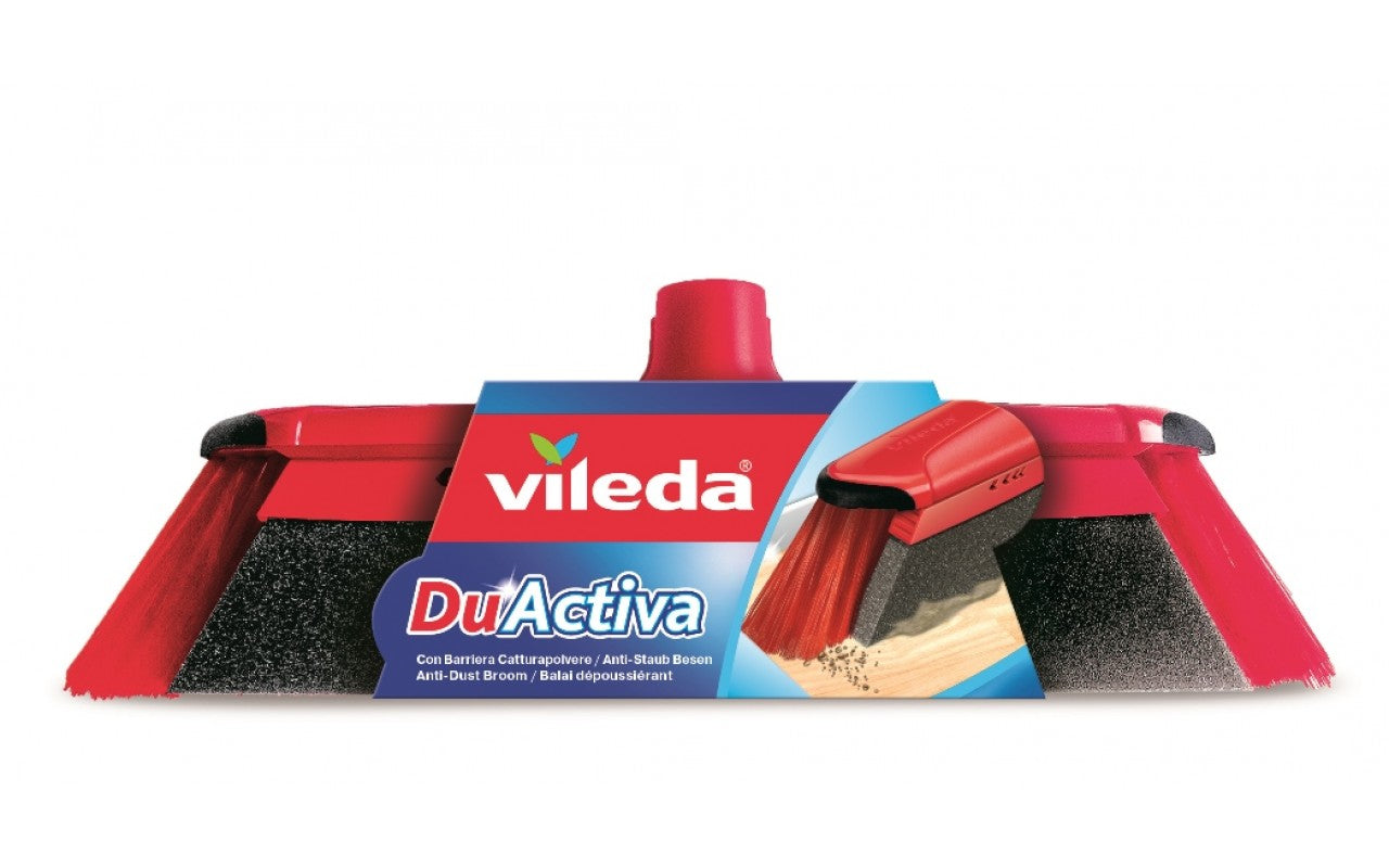 Vileda Besen Superfeger Du-Activa – Teleskopstiel 75–130 cm, Recycling-PET, Rot