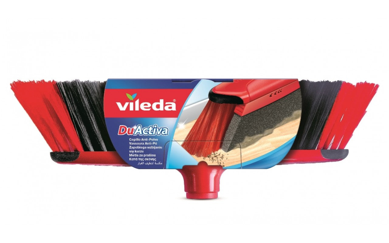 Vileda Besen Superfeger Du-Activa – Teleskopstiel 75–130 cm, Recycling-PET, Rot