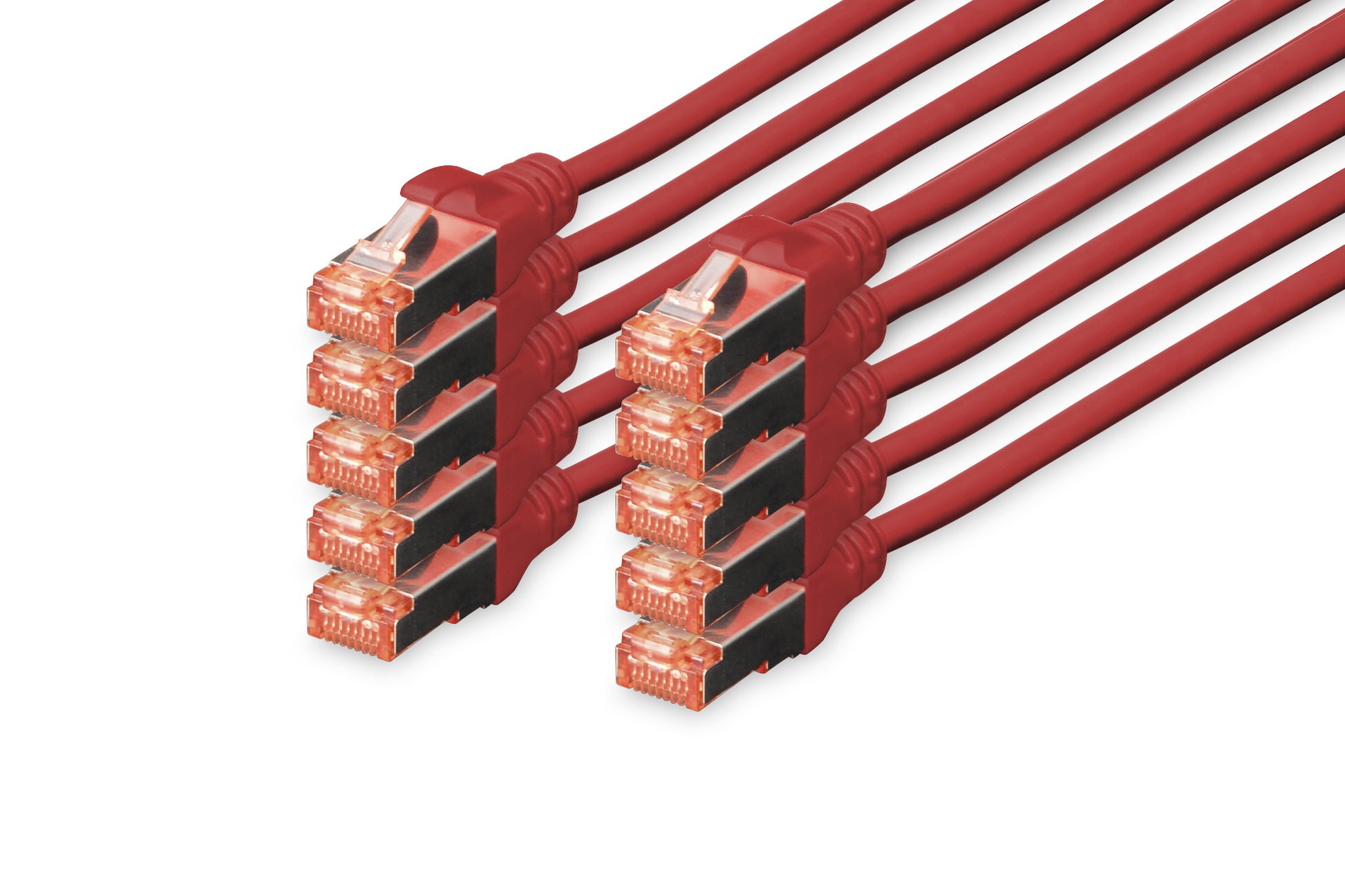 Digitus CAT 6 Patchkabel – 0,5 m, geschirmt, LSZH – 10 Stk.