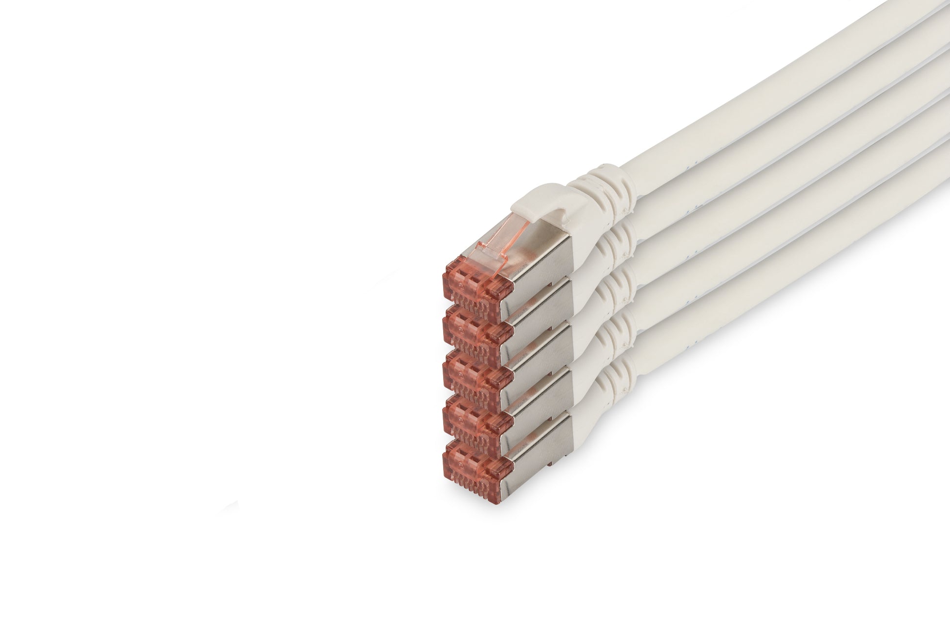Digitus Patchkabel – Cat6 S/FTP, 10 m, Weiss, LSZH, 5er, RJ-45