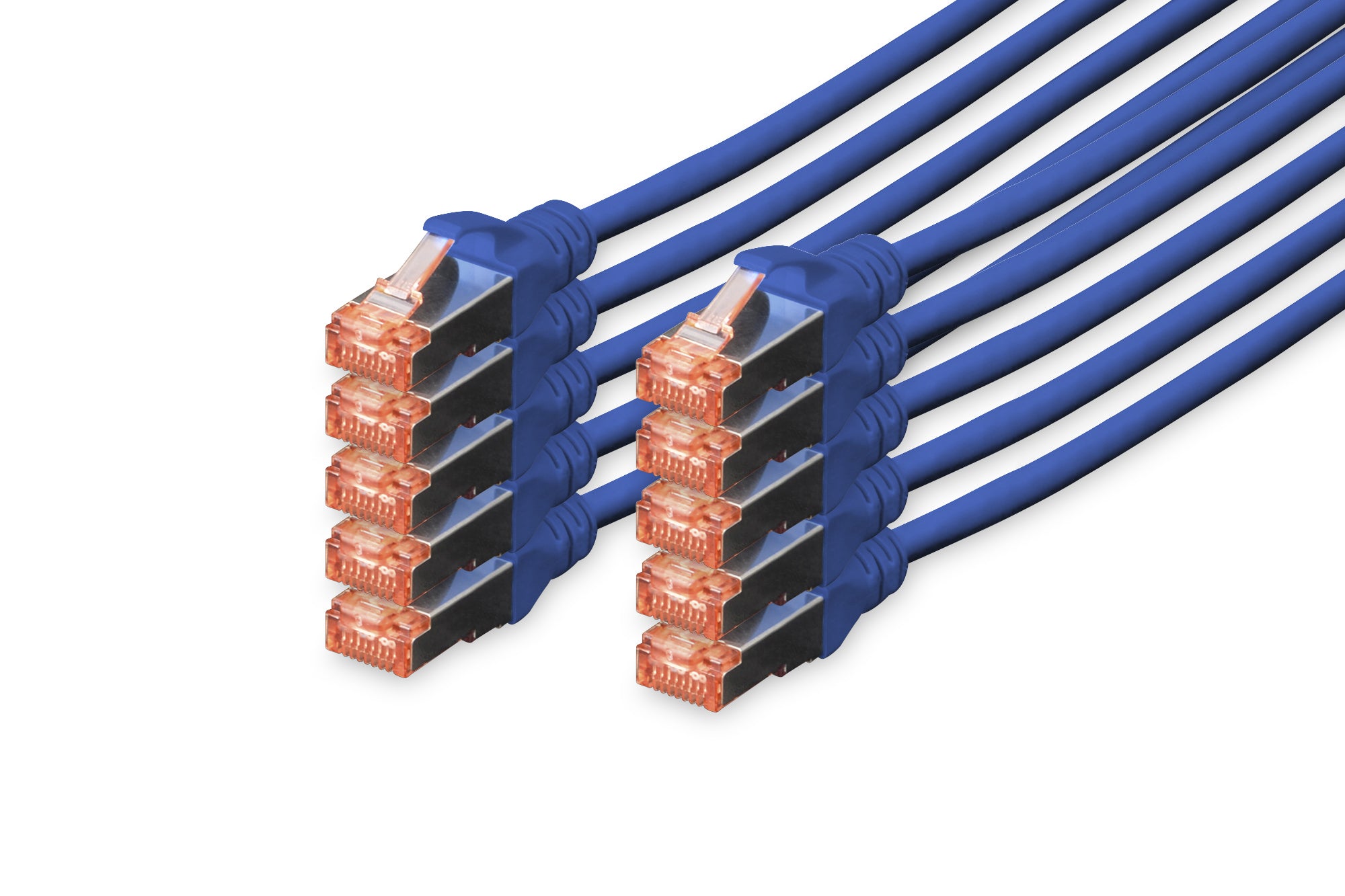 Digitus CAT 6 Patchkabel – 2 m, S-FTP, LSZH – 10 Stk.