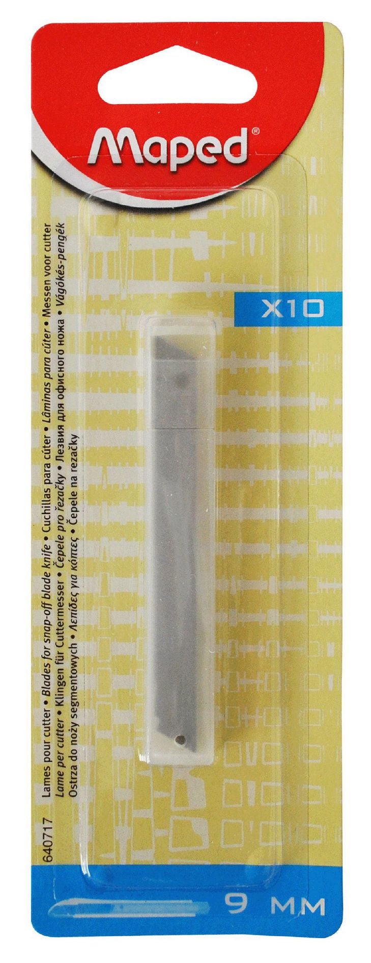 Maped Zenoa – Ersatzklingen 9 mm, Abbrechklinge, 10 Stk., 100 mm
