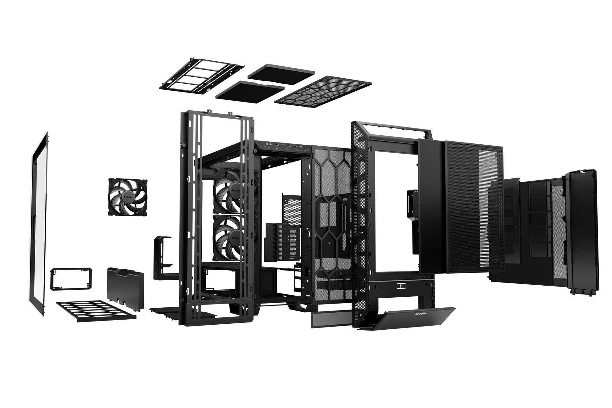 be quiet! be quiet DARK BASE PRO 901 – Full Tower – Schwarz, für ATX, EATX, micro ATX und andere, Seitenfenster