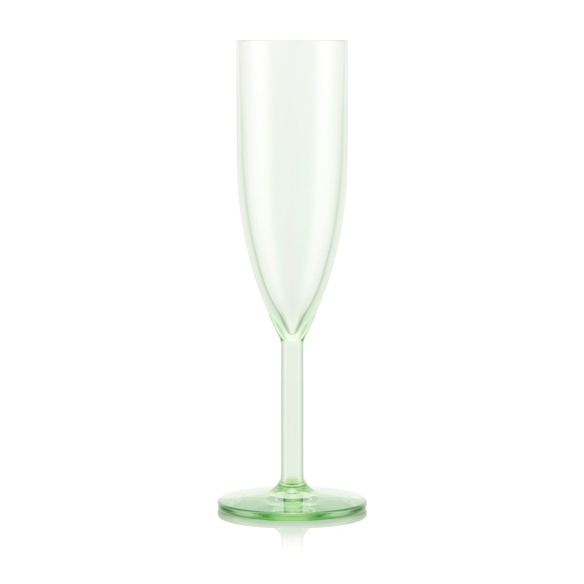 Bodum Okett Champagnerflöte – 4er Set, 120 ml, Ø 6,5 cm, H 20,9 cm, Kunststoff, Grün, spülmaschinenfest, BPA-frei