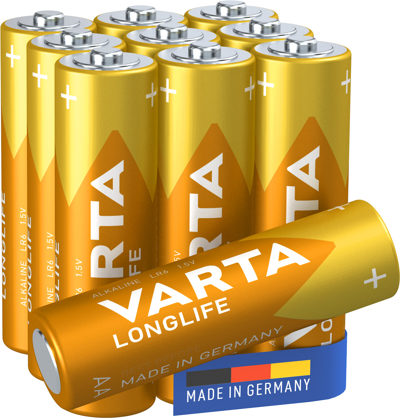 Varta AA Batterien, Alkaline, 1,5 V – 10 Stk.