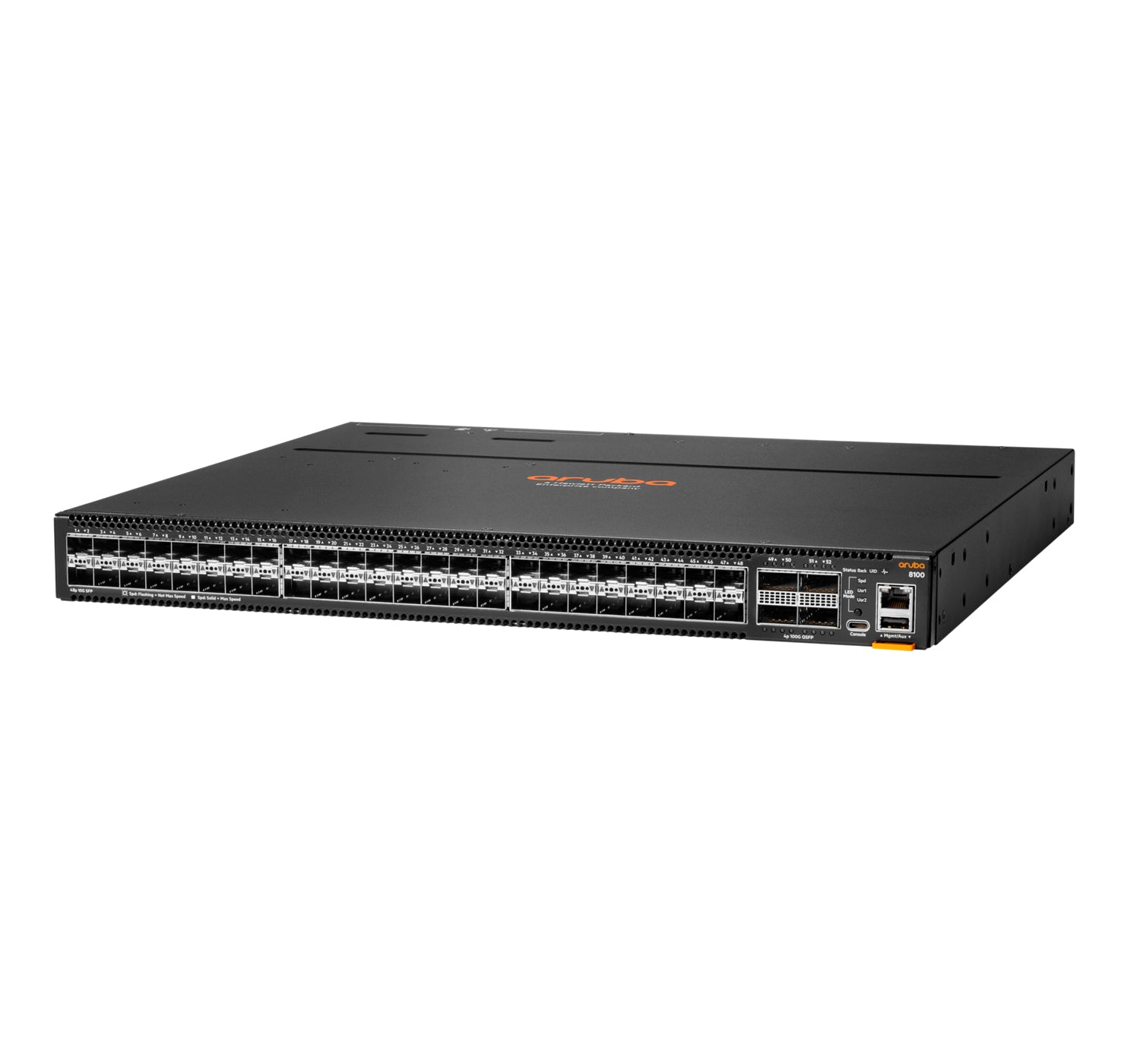HPE Aruba Networking CX 8100-48XF4C – Managed Switch – 48×SFP+, 4×40/100G QSFP28, L3, 1U