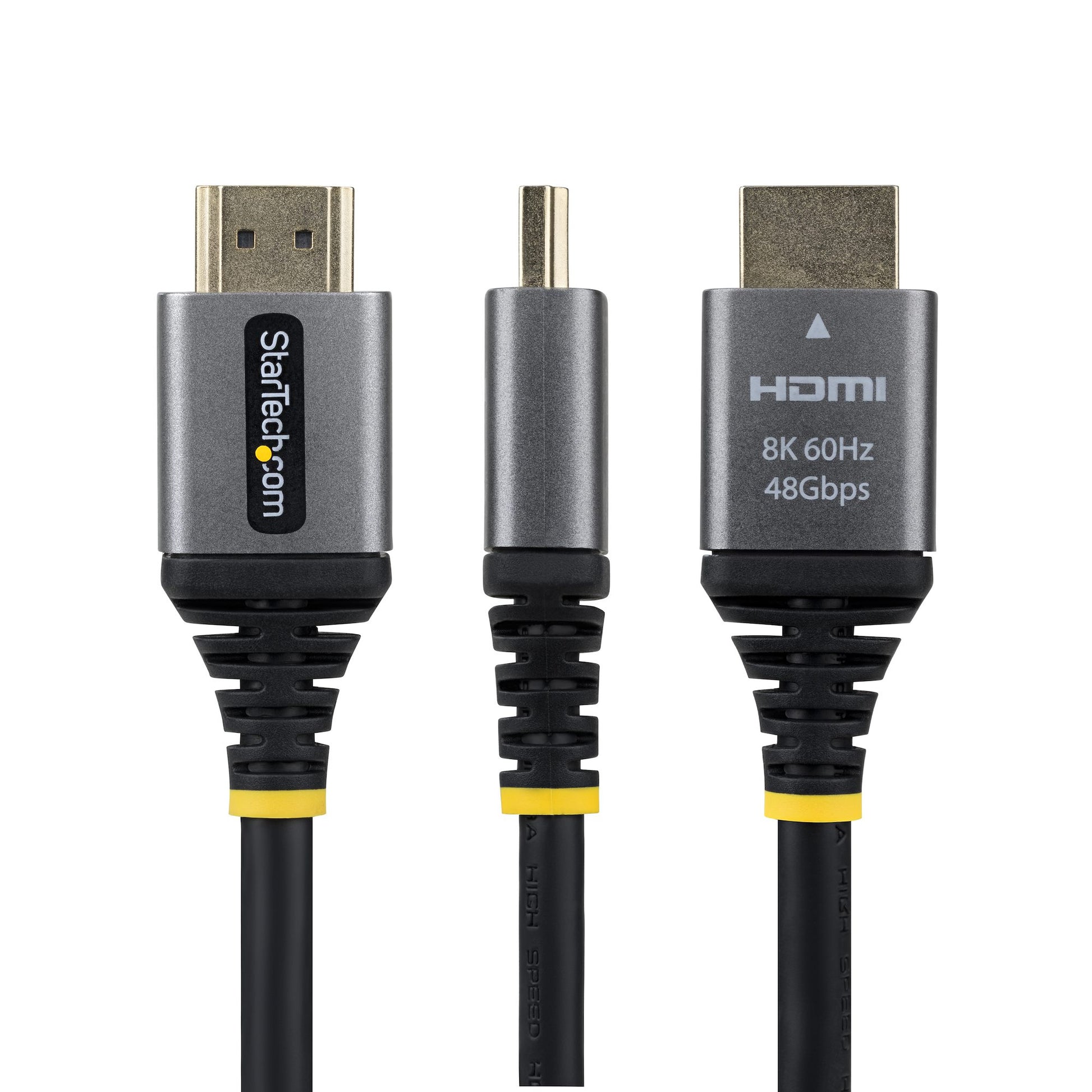 StarTech.com HDMI Kabel HDMI 2.1 8K 60 Hz – 0,3 m – HDR, ARC – Schwarz/Silber