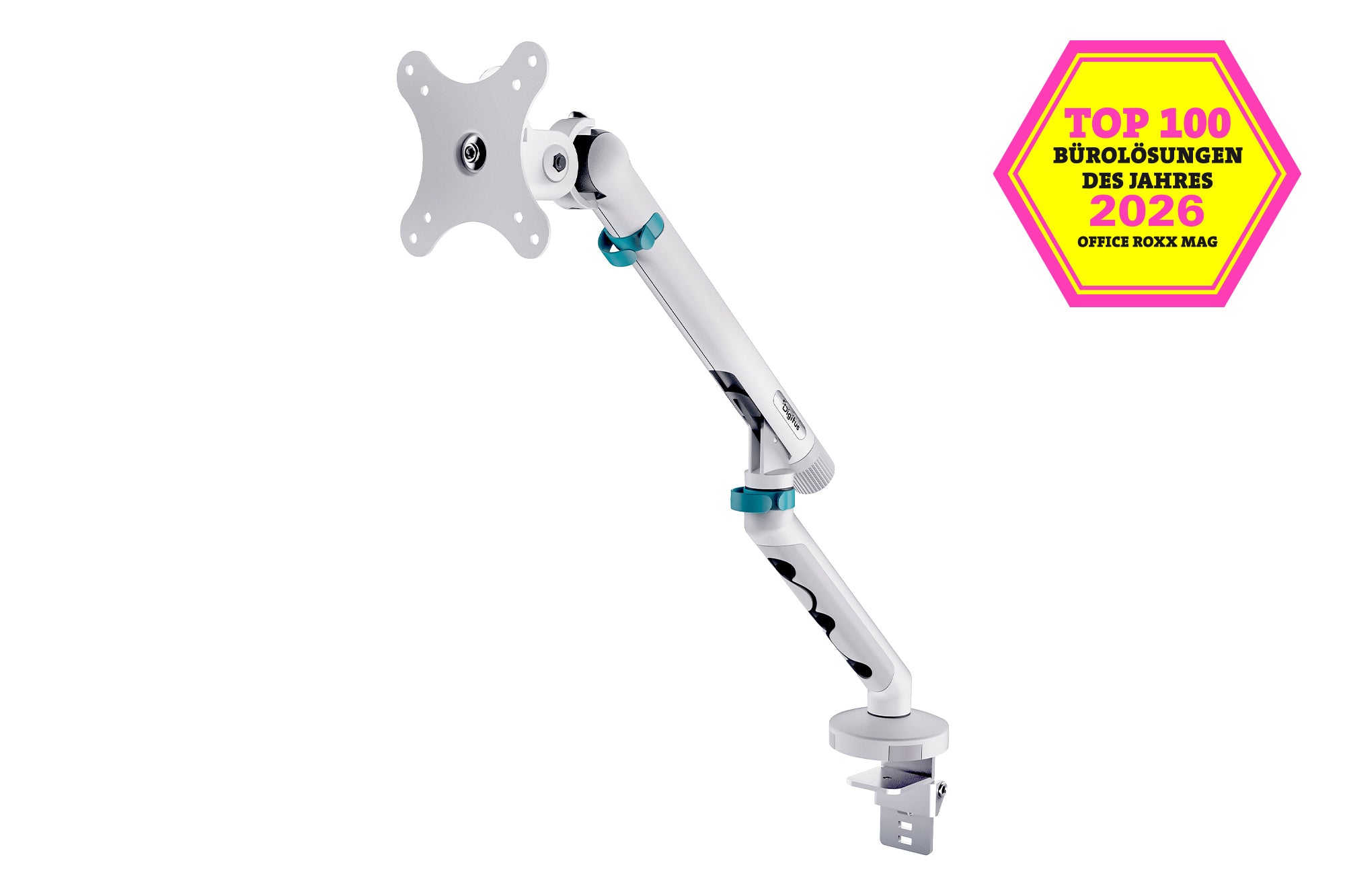 Digitus Monitorarm Tischhalterung – Klemme/Durchführung – bis 35" – VESA 75×75/100×100 mm – für Monitore