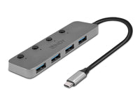Lindy 43383 USB-Hub – USB-C, 4× USB-A