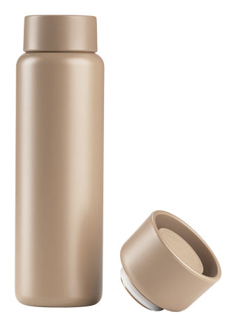 Zone Denmark Singles Isolierflasche 650 ml – Doppelwandig 12 h Heiss, Edelstahl, Braun