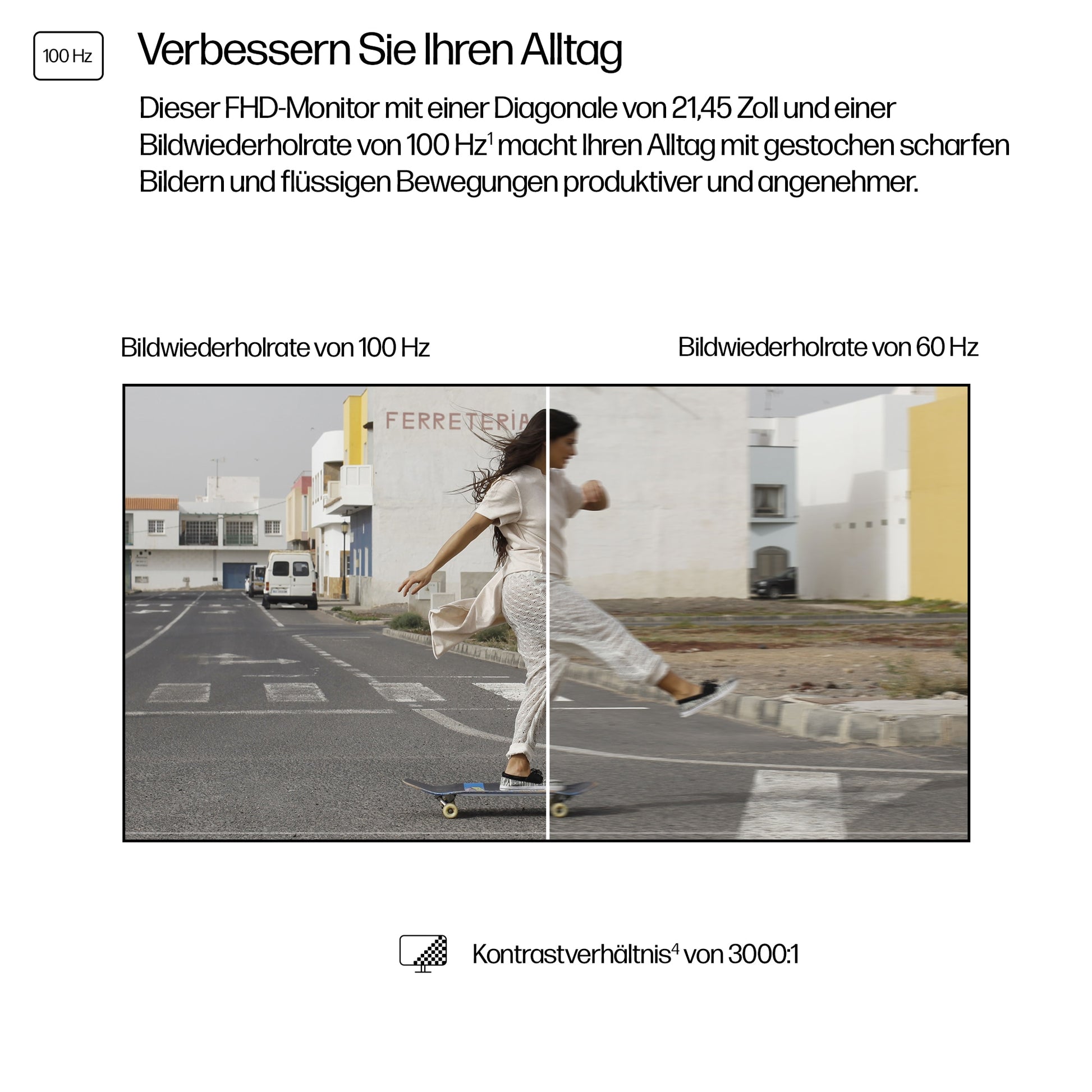 HP Series 3 Pro 322Pv – Monitor, 21,5", 1920 × 1080 (Full HD), LCD