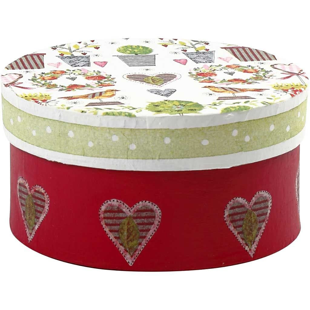 Creativ Company Aufbewahrungsbox 3 Stück (mit Deckel) – Papier – Natur