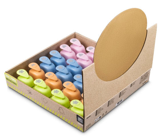 Hama Motivstanzer – 6 Motive sortiert (Herz, Stern, Blume, Schmetterling), Ø 16 mm, sortiert