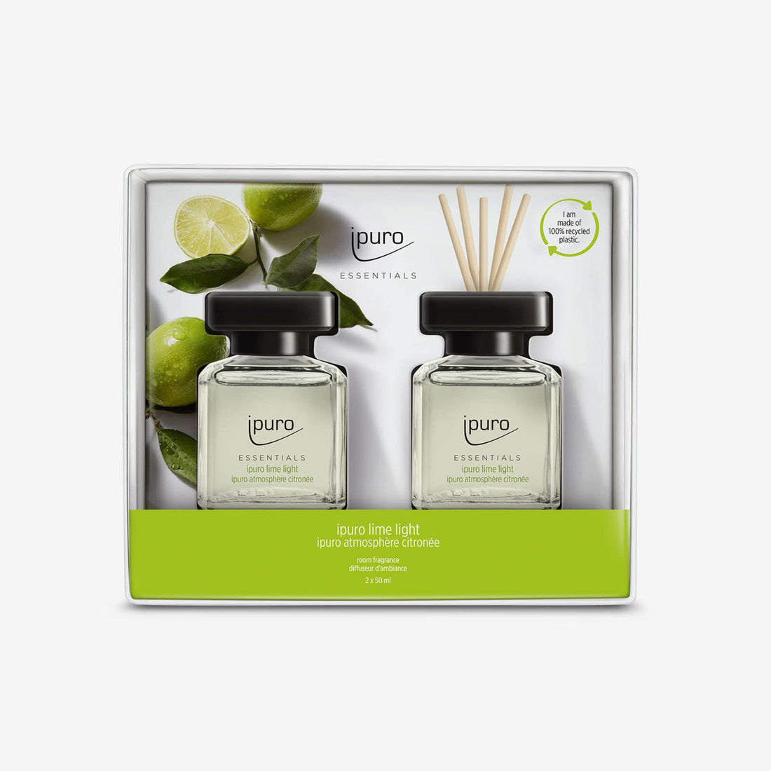 ipuro Geschenkset Lime Light – Duftstäbchen, 100 ml