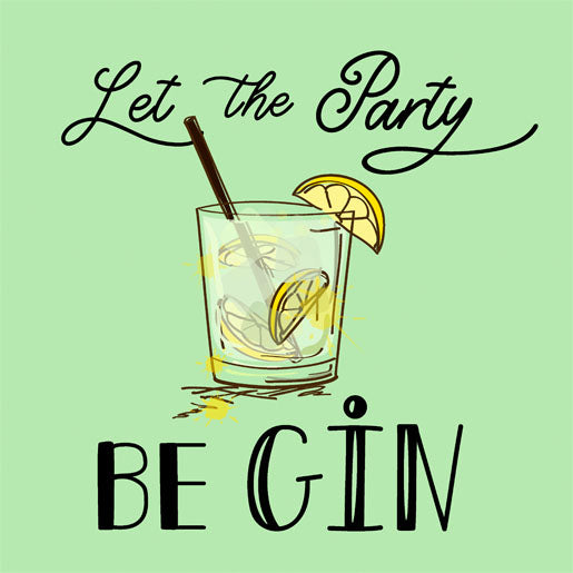 Paper + Design Servietten Party Gin – Hellgrün – 33 × 33 cm, 3-lagig – 20 Stück