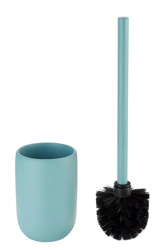 Diaqua WC-Bürstenset – Polyresin, aqua, einfach zu säubern, H 36 cm, Ø 9,5 cm