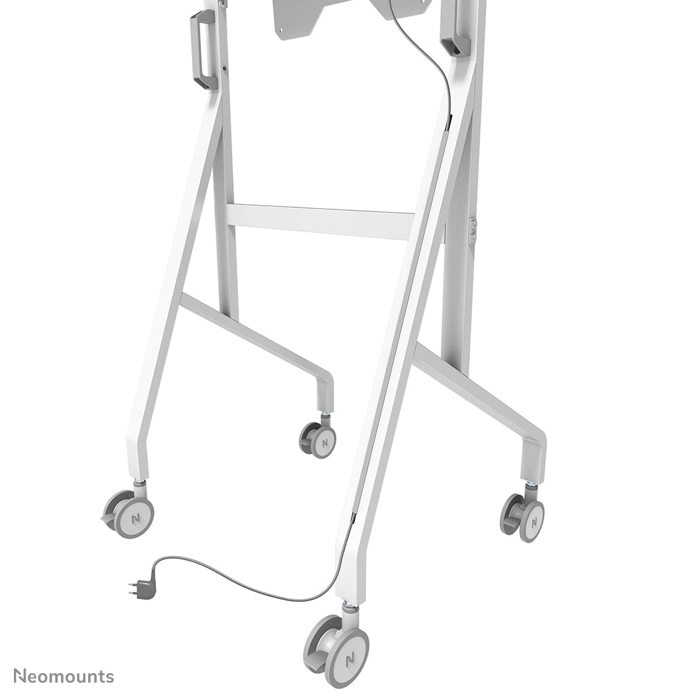 Neomounts MOVE Go Flip – Trolley, drehbar, für 55–65", VESA 400×400, bis 50 kg, höhenverstellbar, weiss