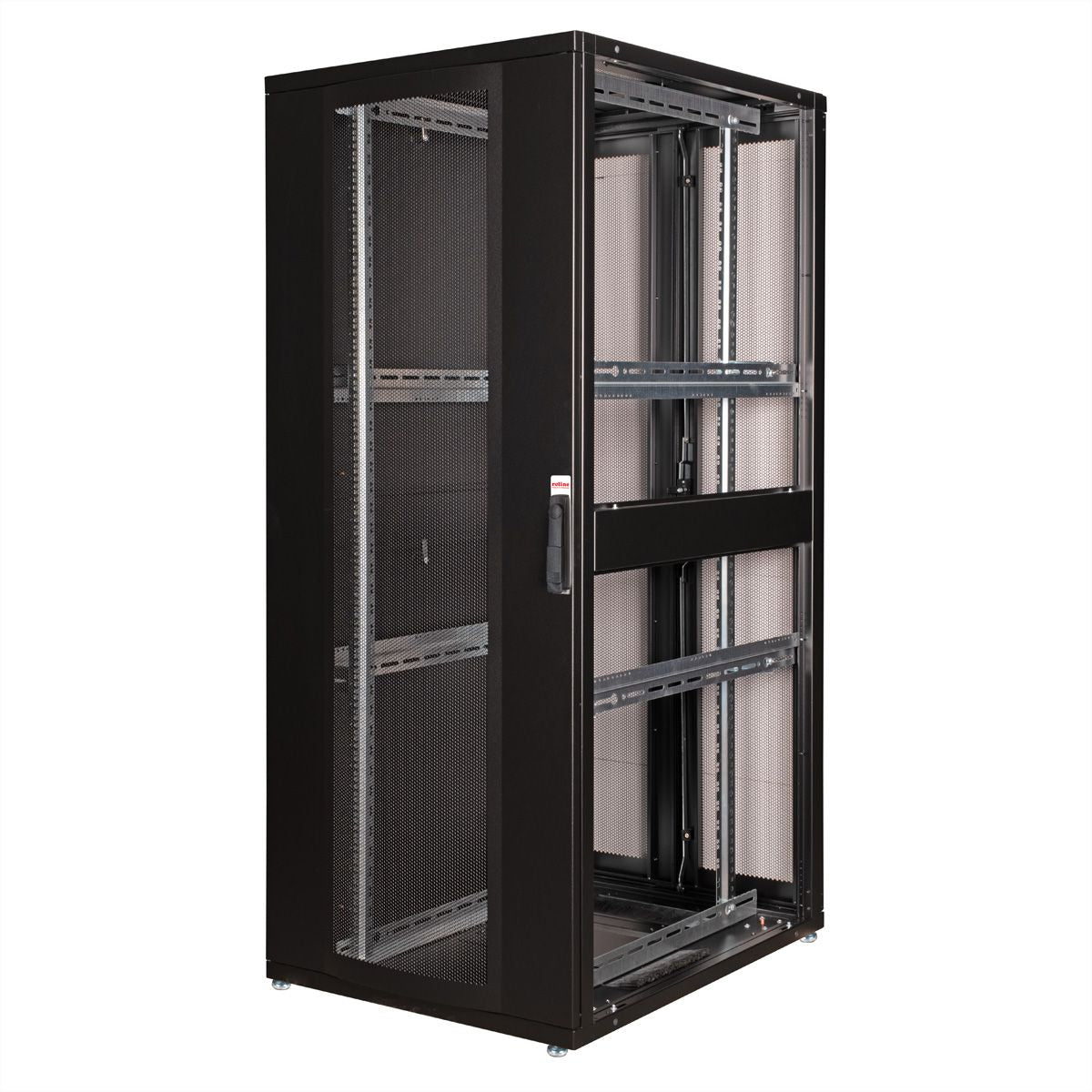 ROLINE Pro – 19" Netzwerkschrank 42U, IP20, abschliessbar, 800 × 1000 × 1970 mm, schwarz, Stahl