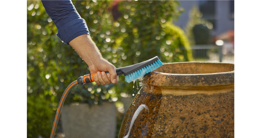 Gardena Scheuerbürste Cleansystem – 29,9×6,5×8,5 cm, grün/grau/orange