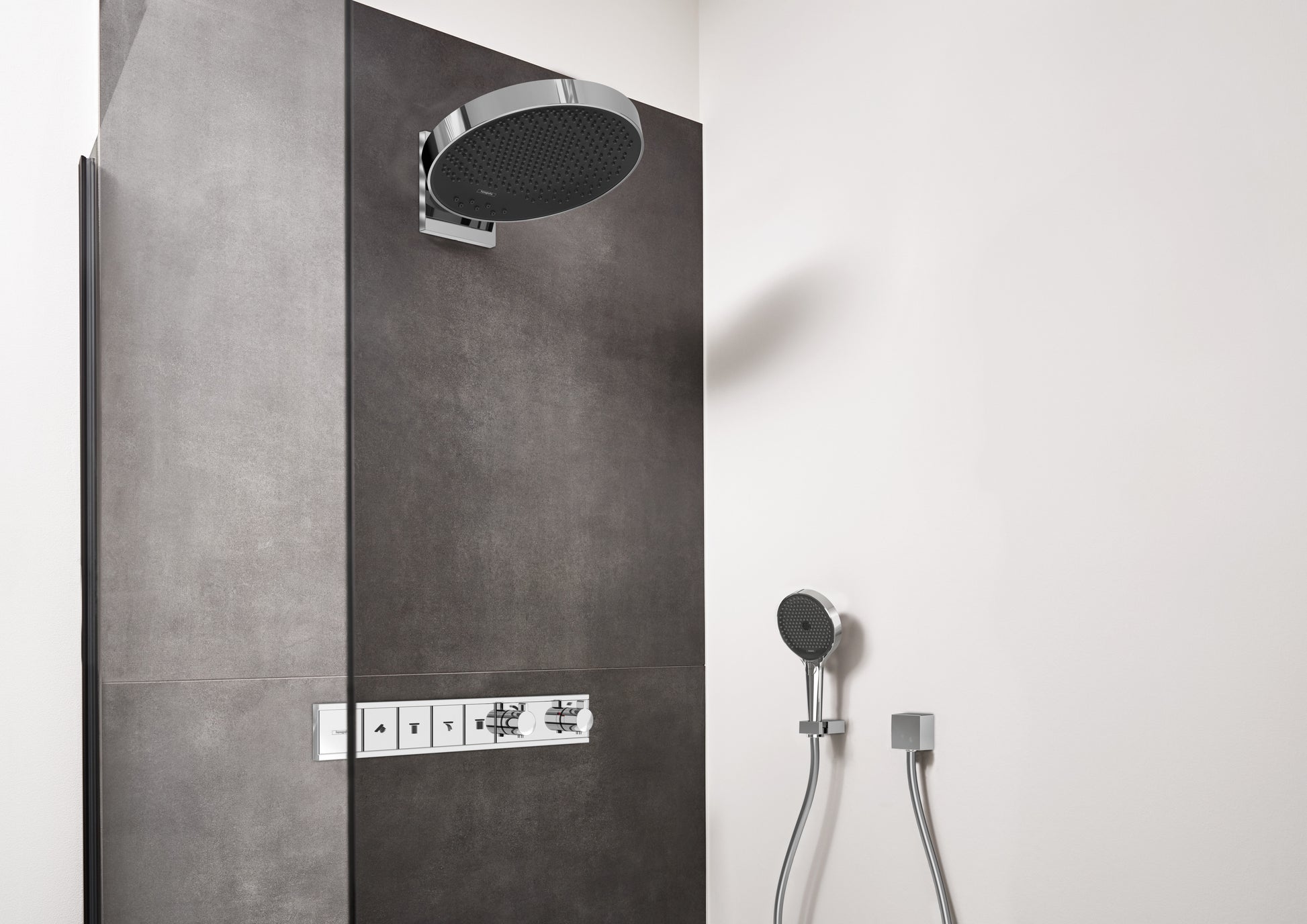 Hansgrohe Rainfinity Handbrause 130 – Ø13 cm, Metall, 3 Strahlarten, Chrom