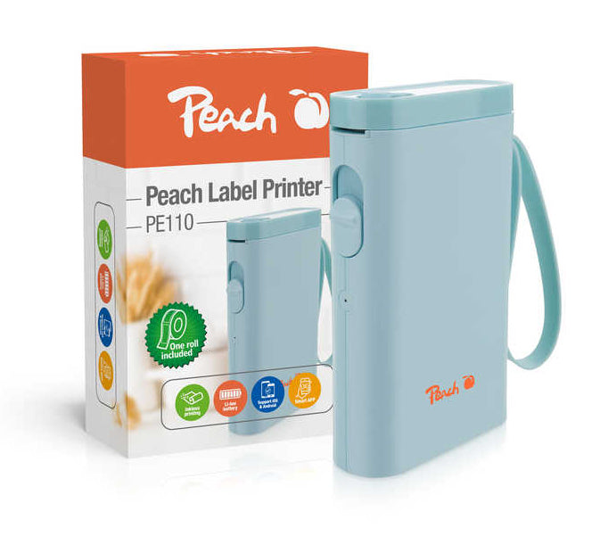 Peach LabelPrinter PE110 Blau – 60 mm/s, USB-C