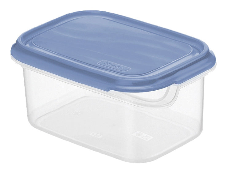 Rotho Vorratsdose 750 ml, 12 × 16 × 7,5 cm, Kunststoff, transparent/blau
