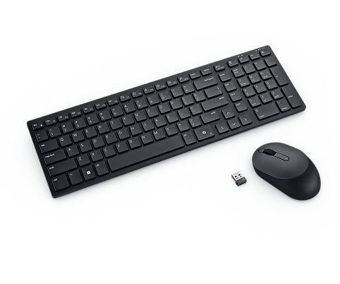 Dell KM555 – Tastatur- und Maus-Set – Bluetooth & 2,4 GHz (USB-A Empfänger) – QWERTY (US-INT) – Schwarz