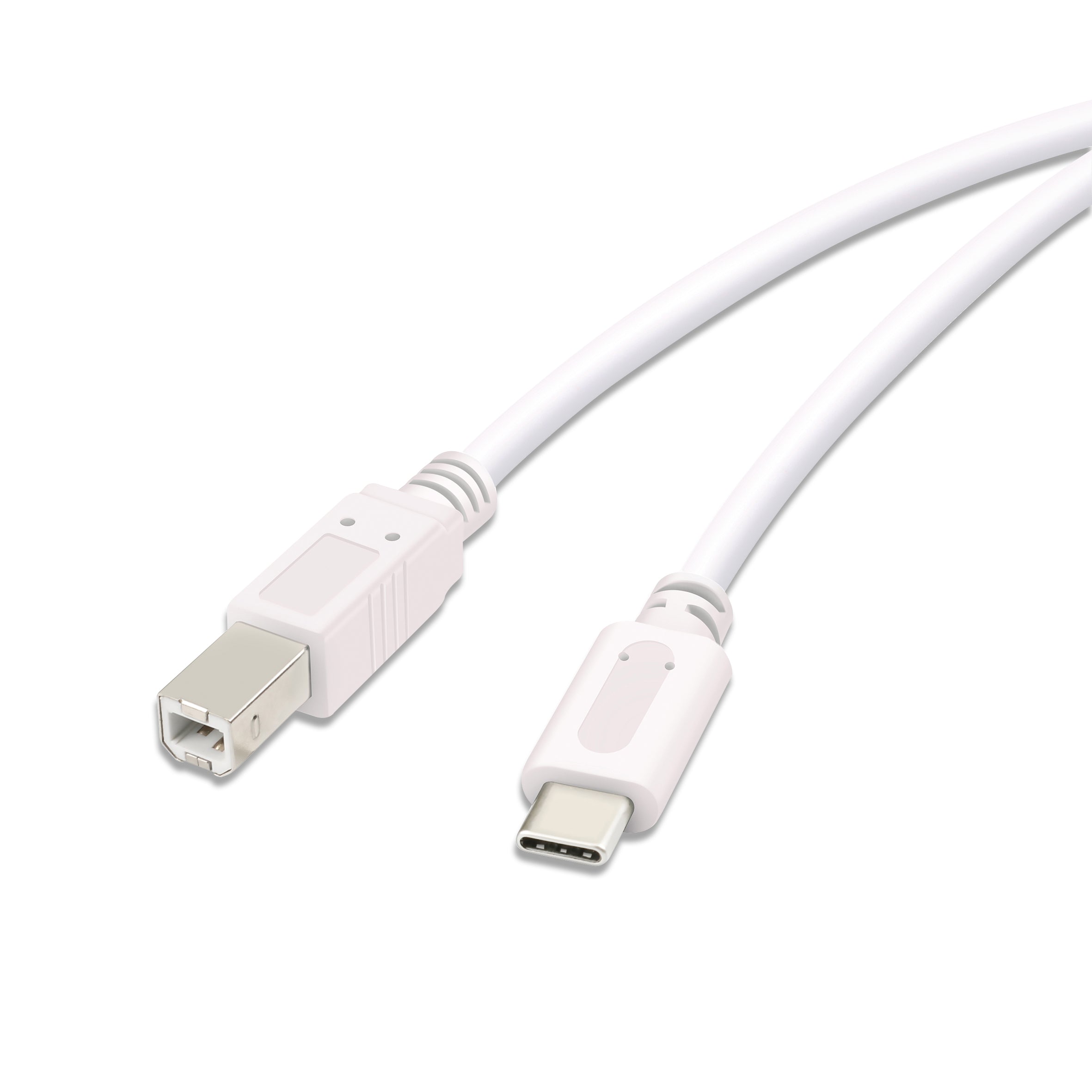 Vivanco USB-C auf USB-B Kabel – 1,8 m – Weiss – für Drucker, Scanner und mehr