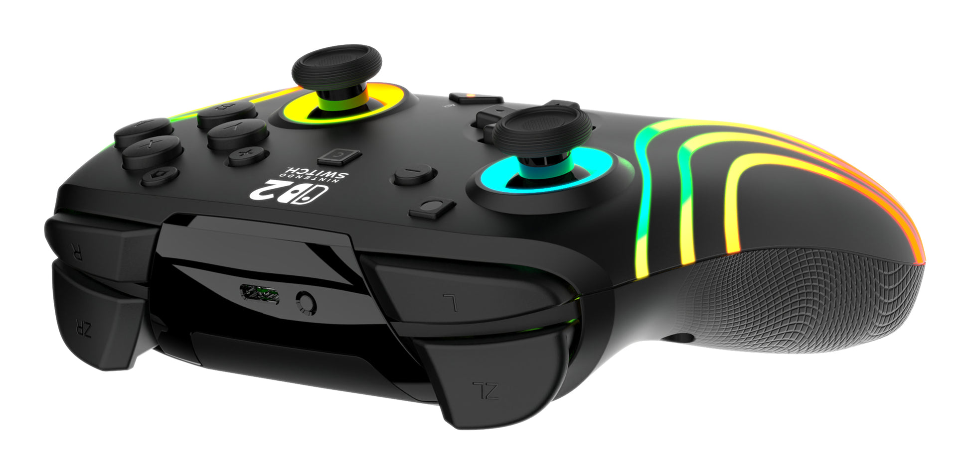 Turtle Beach Afterglow Wave – Gamepad – USB + Bluetooth, RGB, 20-h Akkulaufzeit, für Nintendo Switch, Schwarz
