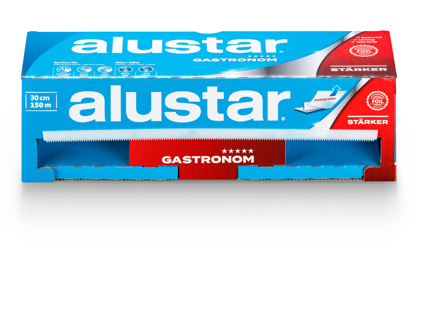 Alustar Aluminiumfolie 150 m × 30 cm, Aluminium, Silber