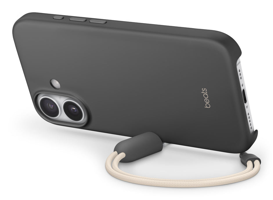 Apple Backcover – für Apple iPhone 17 – grau – PC – mit Ständer, mit Kordel