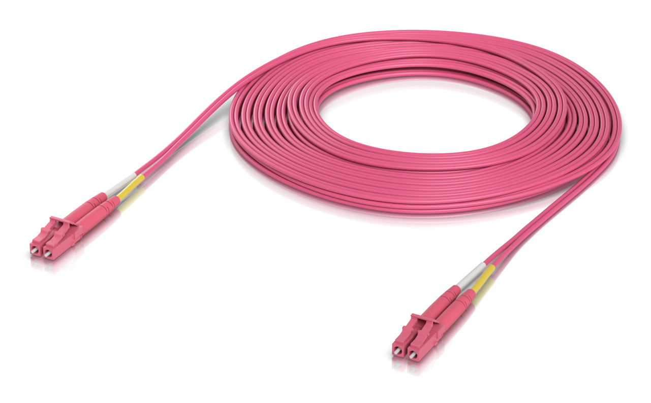 Ubiquiti LWL Patchkabel – LC-LC, OM4 Multi-Mode, 10 m, LSZH, Rose