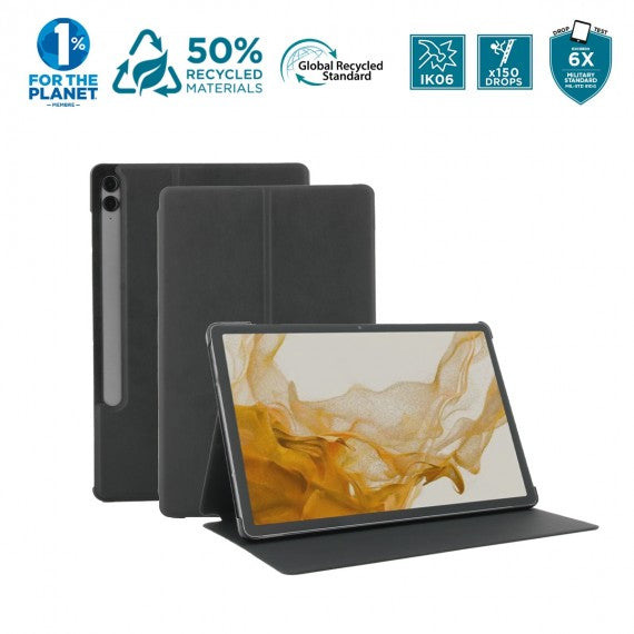 Mobilis Tablet-Hülle für Galaxy Tab S10+ / Galaxy Tab S9 FE+ / Galaxy Tab S9+ 12,4" – Schwarz