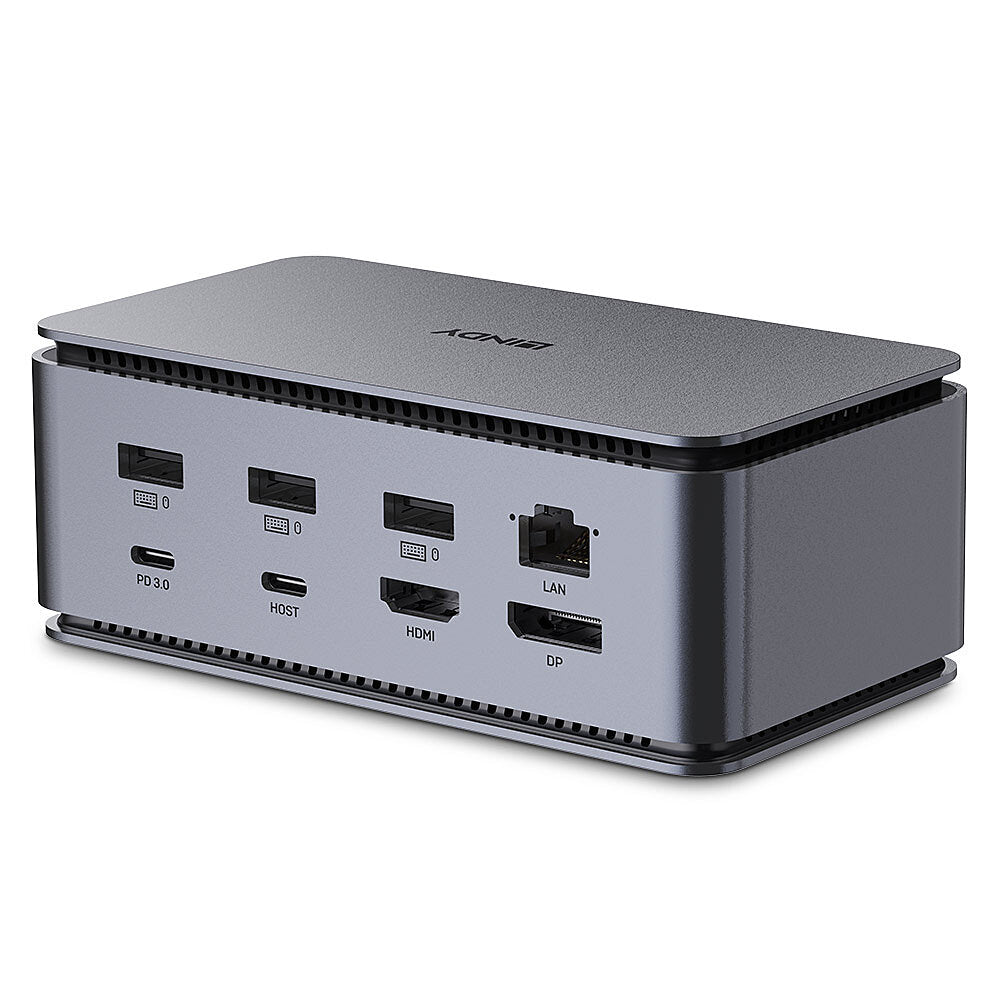 Lindy DST-Pro 43372 Dockingstation – USB4, 1× DP, 1× HDMI, 3× USB-A, 1× USB-C, 100 W PD, GbE, SD/microSD